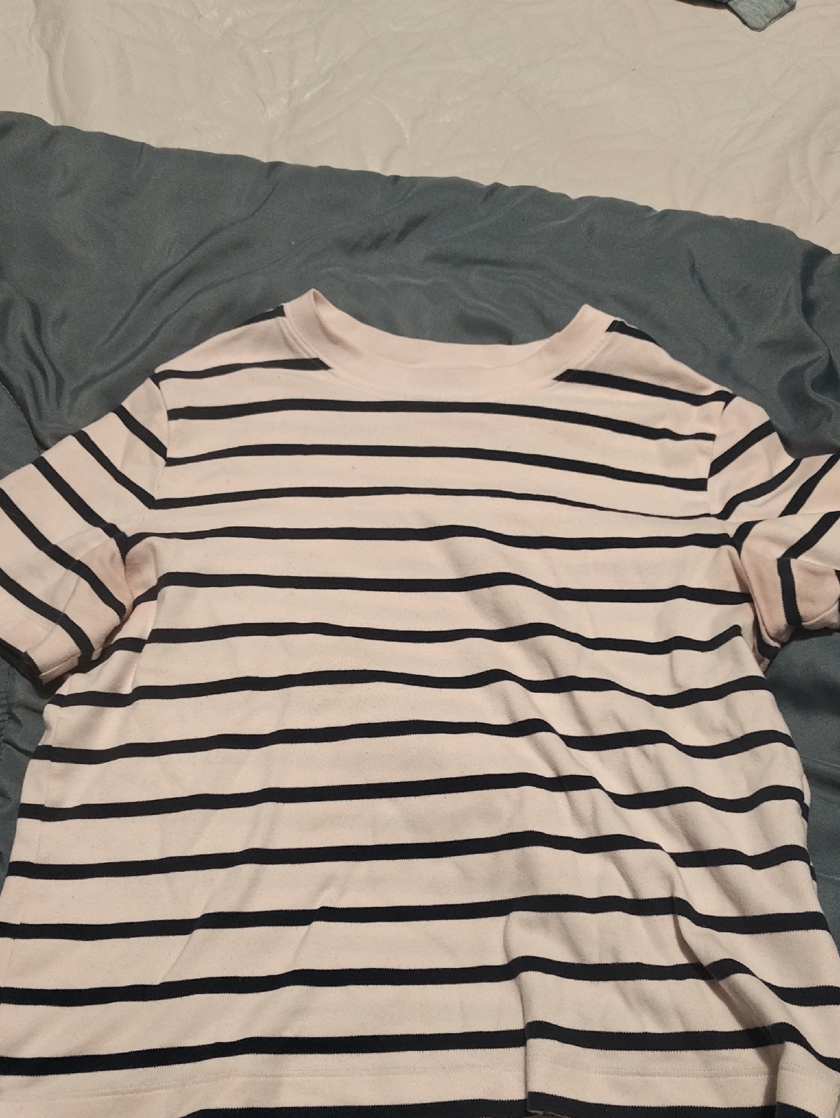 Babaton Striped Tee In White And Black